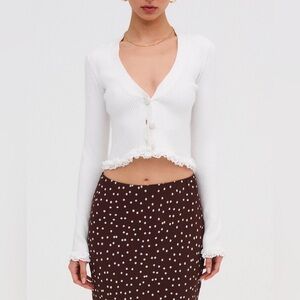 For Love & Lemons Ribbed Cardigan